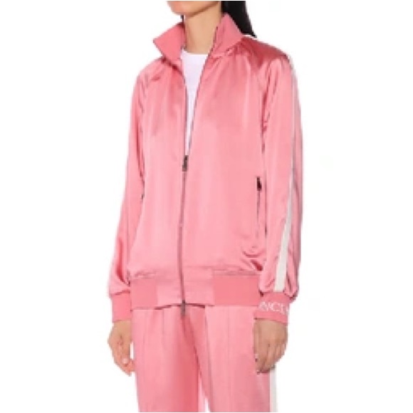 Moncler Pink Logo Sleeve Track Jacket (Wt)